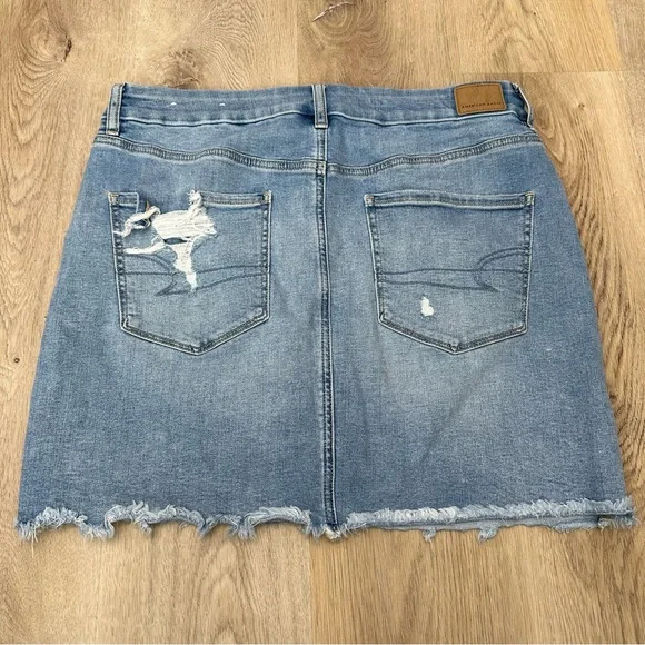 American Eagle Curvy High Rise Mini Denim Skirt size 16 - Picture 2 of 6